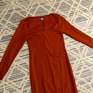 Rust colored body con dress Old Navy!